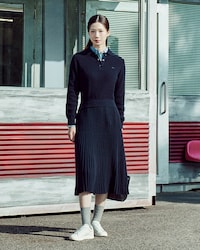 핏앤플레어 스웨터 드레스
