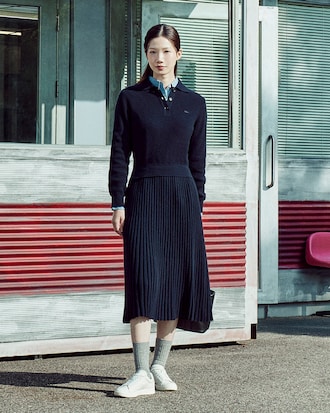 핏앤플레어 스웨터 드레스