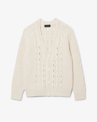 루즈핏 오픈워크 케이블 가디건