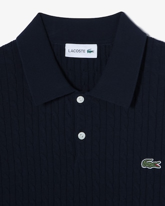 케이블 반팔 스웨터 폴로 셔츠