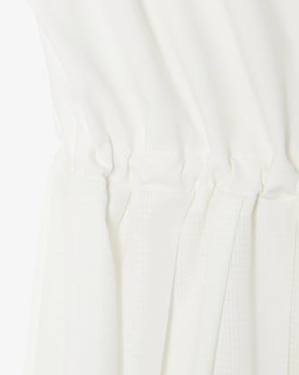 카라 반팔 우븐 드레스