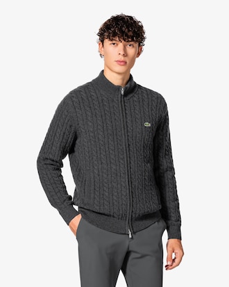 케이블 집업 가디건