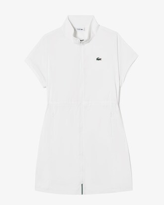 레이어링 집업 우븐 드레스