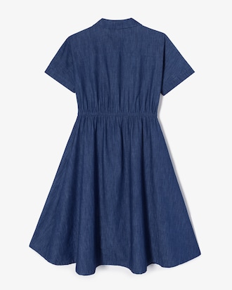 데님라이크 반팔 셔츠 드레스