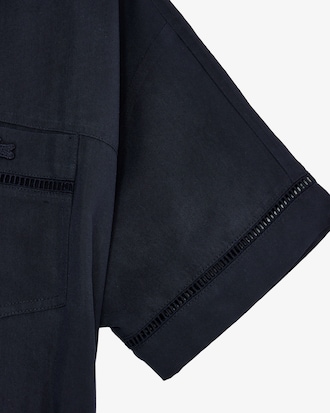 오픈워크 디테일 셔츠드레스