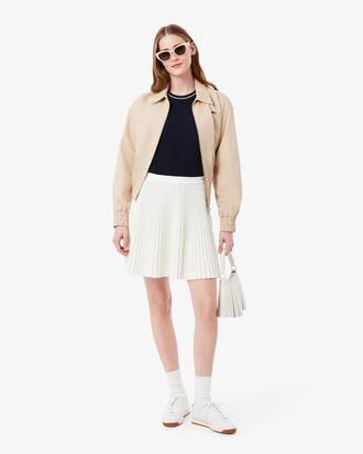 티핑 케이블 반팔 스웨터