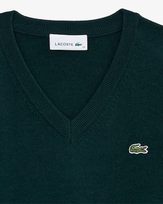 솔리드 울 브이넥 스웨터