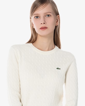 케이블 크루넥 스웨터