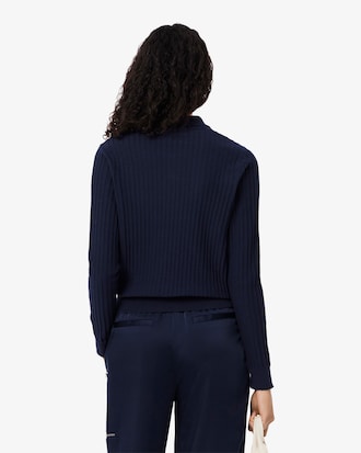 울코튼 긴팔 폴로 스웨터