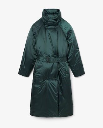 롱 퍼퍼 재킷 라이트 메탈릭 웨이브