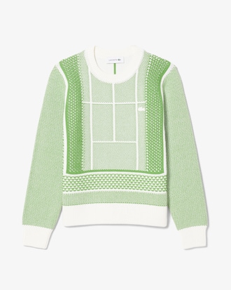 테니스 코트 자카드 스웨터