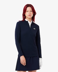 반집업 디자인의 슬림핏 스웻셔츠