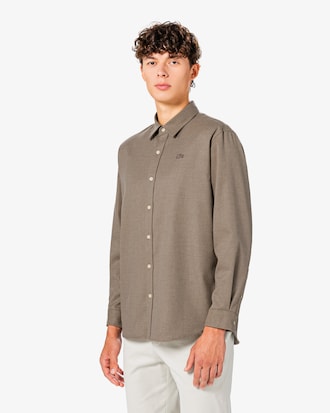 플란넬 솔리드 셔츠