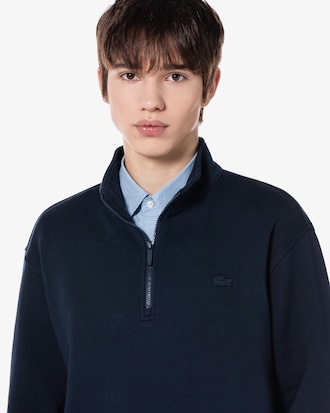 스웨터라이크 반집업 스웻셔츠