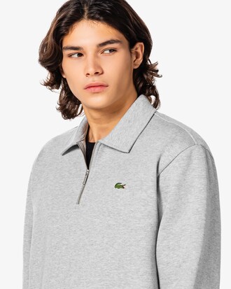 베이직 반집업 스웻셔츠