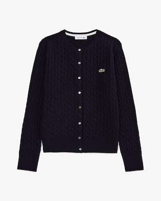 케이블 크루넥 가디건