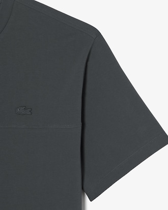 강연 우븐 절개 반팔 티셔츠