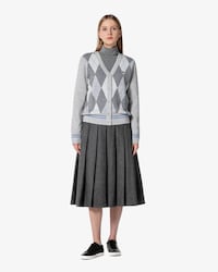 울 플리츠 스커트