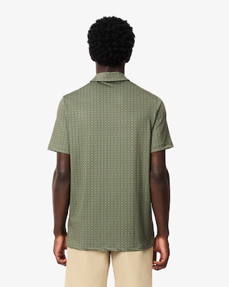 잔패턴 반팔 골프 폴로