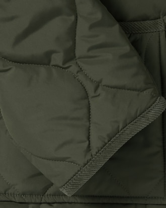 크롭 웨이브 퀼팅 점퍼