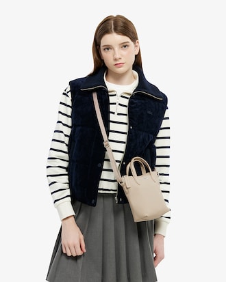 스웨터 카라 다운베스트