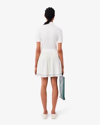 테니스 스타일 니트 플리츠 미니 스커트