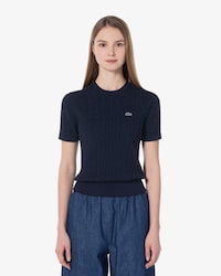 케이블 반팔 크루넥