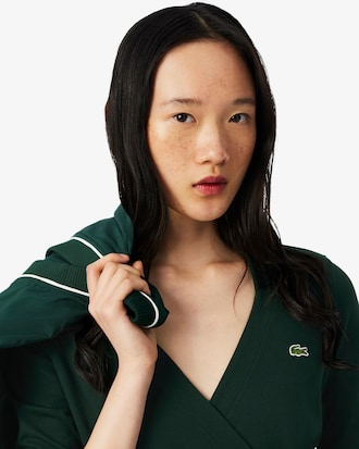 랩스타일 롱 폴로 드레스