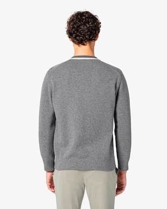 브이넥 방모 가디건