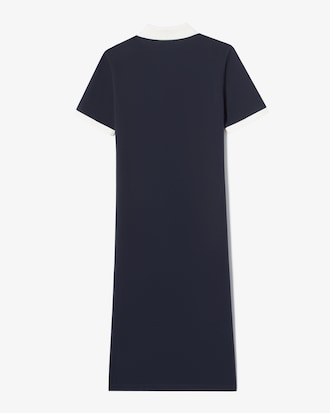 슬림핏 롱기장 피케 드레스