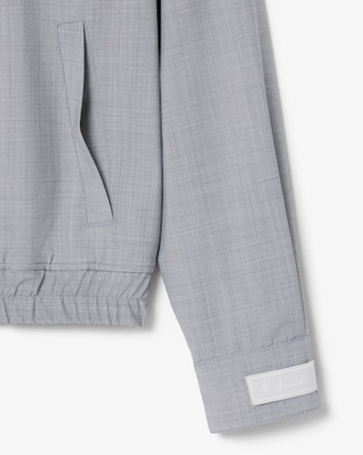 하이넥 가슴 절개 블루종