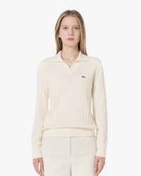 케이블 오픈카라 스웨터