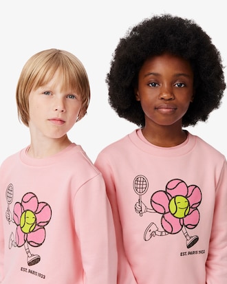 테니스공 그래픽 긴팔 스웻셔츠