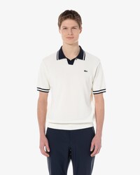 배색 카라 스웨터 폴로