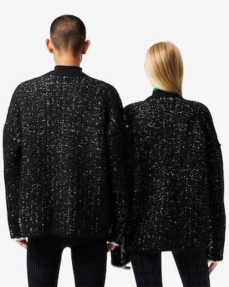 오가닉 울 크록 자카드 스웨터