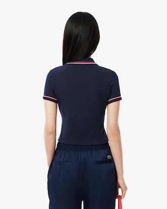 컬러티핑 슬림핏 저지 폴로셔츠