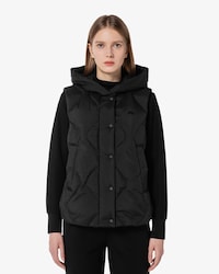 후드 퀼팅 다운 베스트