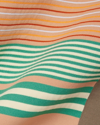 더블페이스 3D 스트라이프 오버사이즈 니트 폴로