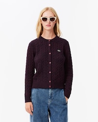 울혼방 케이블 가디건