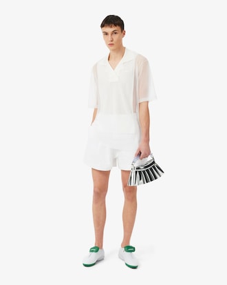 유니섹스 시어 니트 루즈핏 폴로