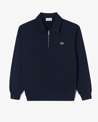 베이직 반집업 스웻셔츠