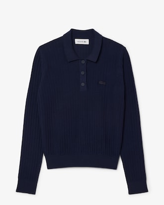 울코튼 긴팔 폴로 스웨터