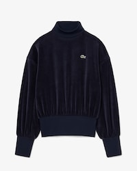TOP TIER 벨벳 하이넥 스웻셔츠