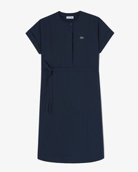 라운드넥 반팔 셔츠 드레스