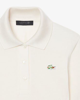 여성 실크 피케 슬림 폴로