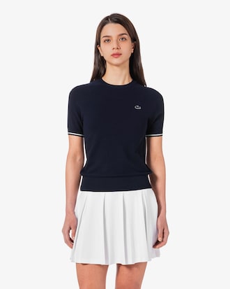 베이직 반팔 라운드 스웨터