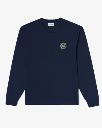 뱃지 매치 긴팔 티셔츠