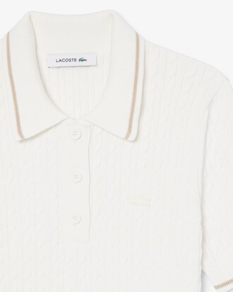 티핑 케이블 스웨터 폴로 셔츠