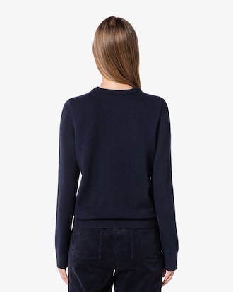 카라 탈부착 크루넥 스웨터