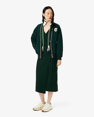 랩스타일 롱 폴로 드레스